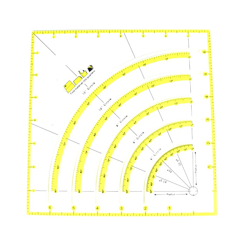 Penggaris Jahit - Penggaris Quilting Dan Patchwork Non Slip Circle Cutter KT-90