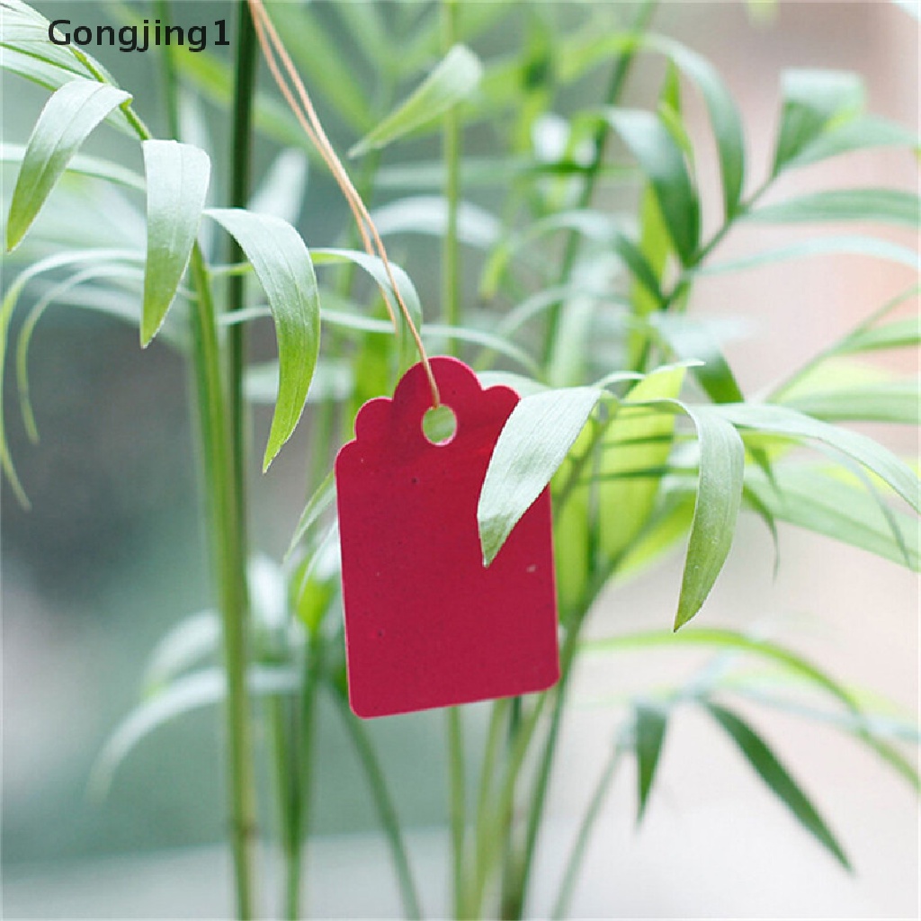 Gongjing1 100Pcs Tag Label Harga 3.5x2.5cm Untuk Garmen / Perhiasan