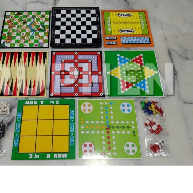 ▼ Magnetic Board Games 9 in 1 - Catur, Ular Tangga Ludo, Halma, Checkers, dan lain-lain ➾