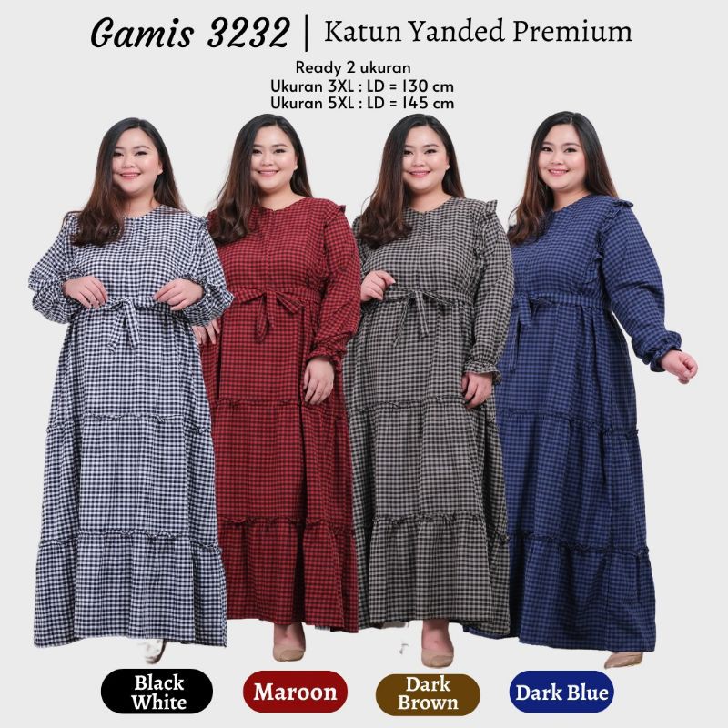 Gamis Kotak Super Jumbo 3232,Ld 130 &amp; 145 cm