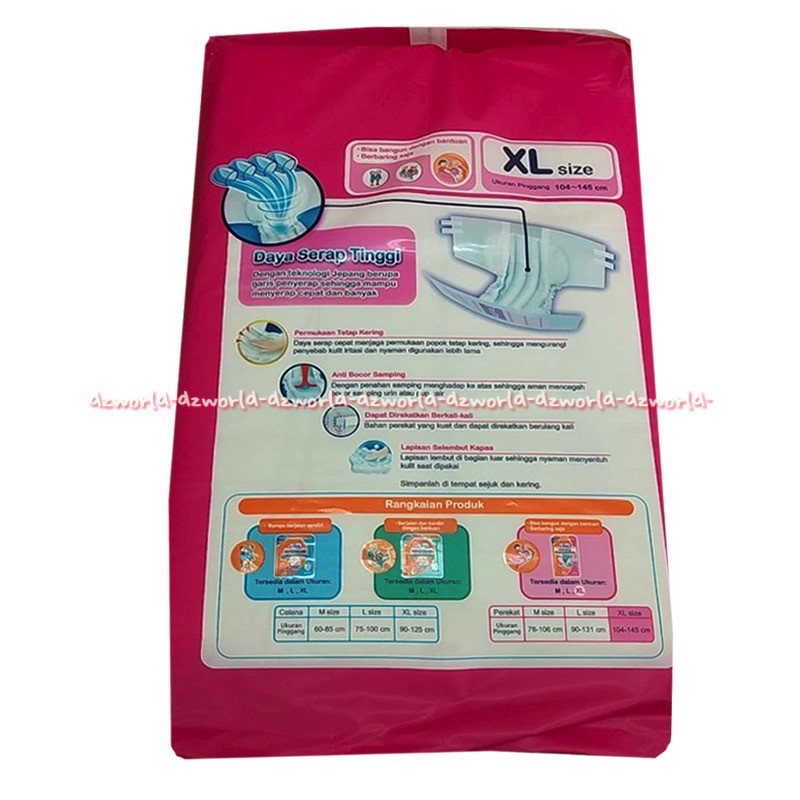 Lifree Popok Perekat XL 14 Pcs Popok Dewasa Orang Tua Lifefree XL14 Life Free