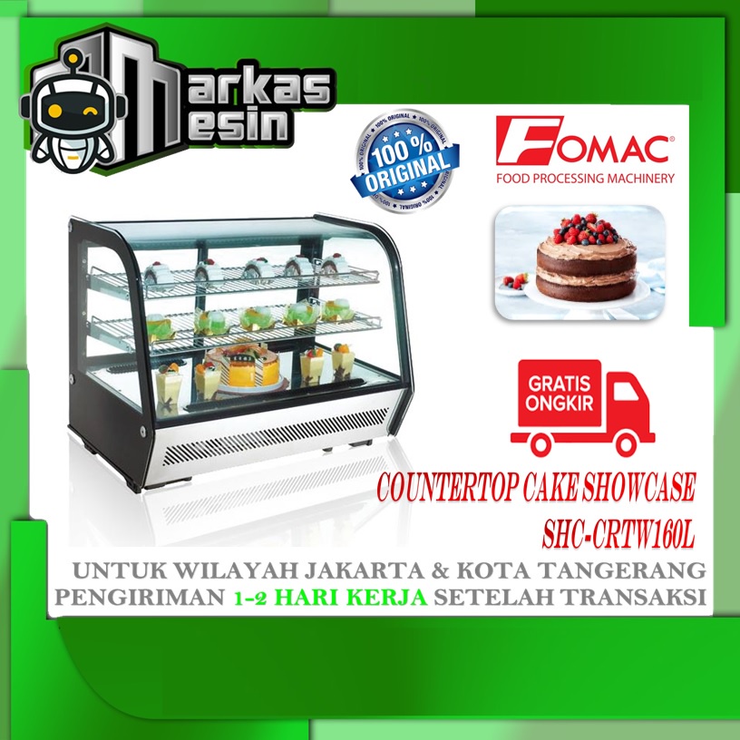 Showcase Pendingin / Countertop Cake Showcase SHC-CRTW160L FOMAC
