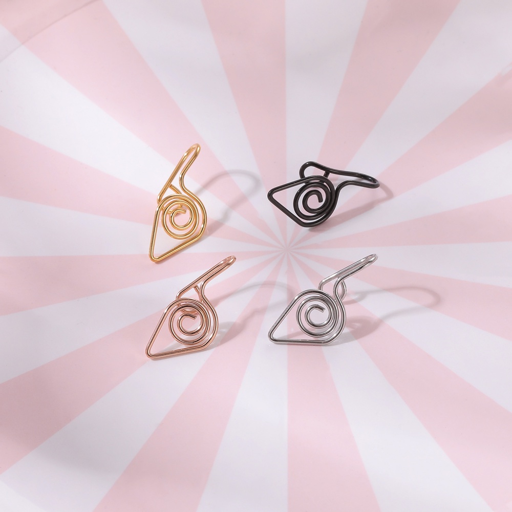 1pc Cincin Tindik Hidung Bentuk Spiral Bahan Stainless Steel Gaya Punk Bohemian Etnik