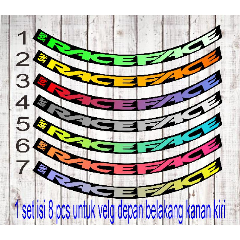 stiker decal velg rim raceface sepeda MTB ukuran 26/27,5/29 lebar 2 cm bukan cutting