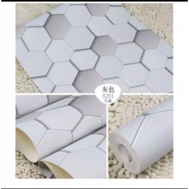 wallpaper sticker motif kulit bola uk10mx45cm bahan pvc anti air full lem