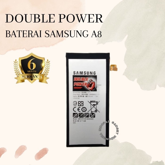SAMSUNG DOUBLE POWER BATERAI A8 A-8 A8 2015 3000mAh