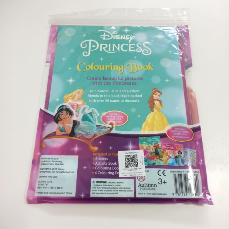 Disney Princess Activity Pack Buku aktivitas anak sticker drawing colouring activity book