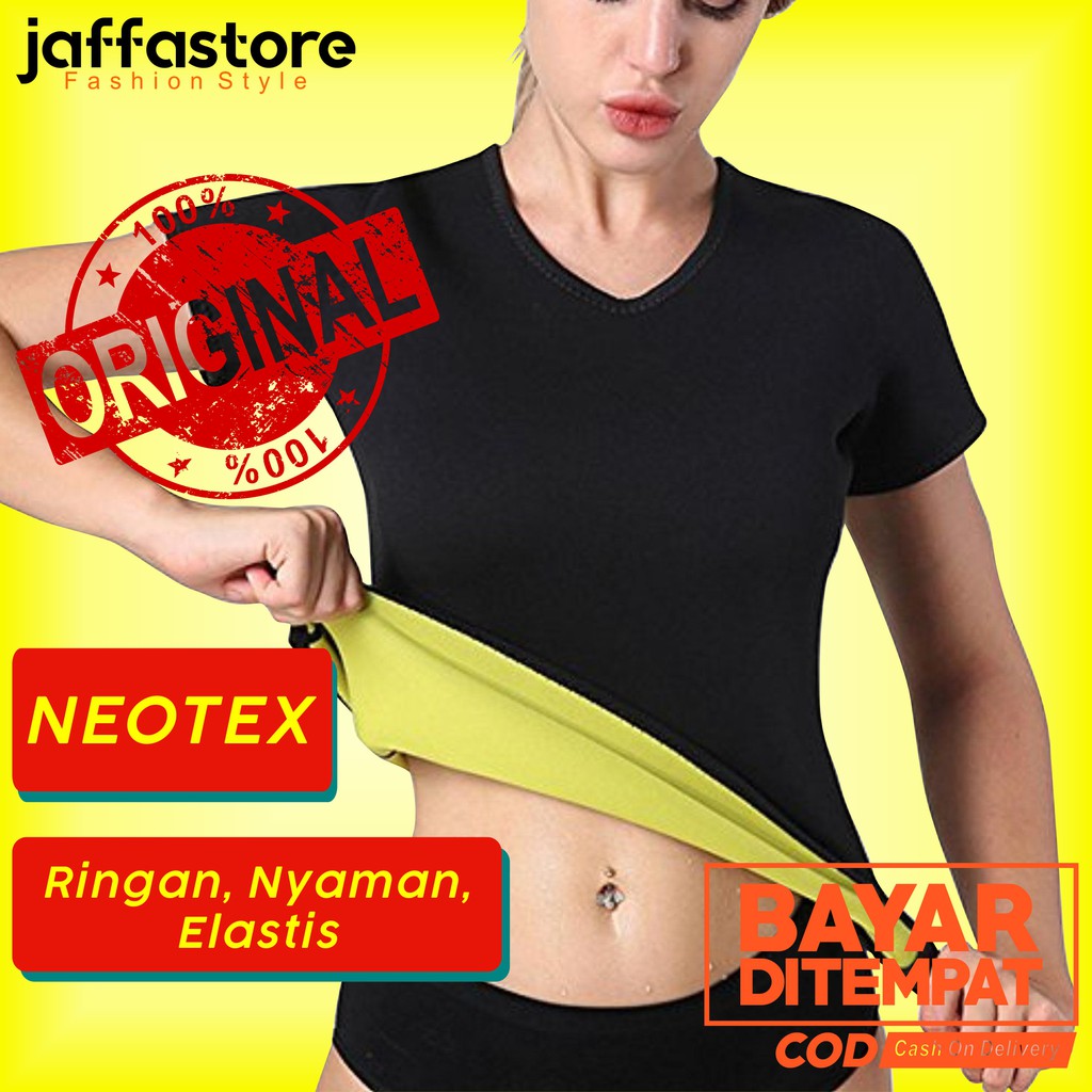 Hot Shapers Suit Cloth Neotex Korset Baju Kaos Pakaian Olahraga Pelangsing Pria Wanita