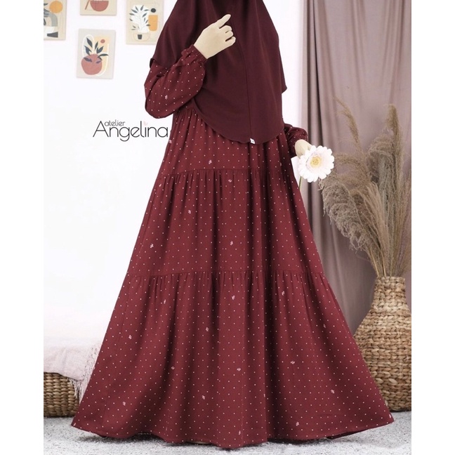 POLKADOT MAROON ATELIER ANGELINA SIZE S