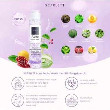 SCARLETT FACIAL WASH WHITENING / ACNE 100 ML