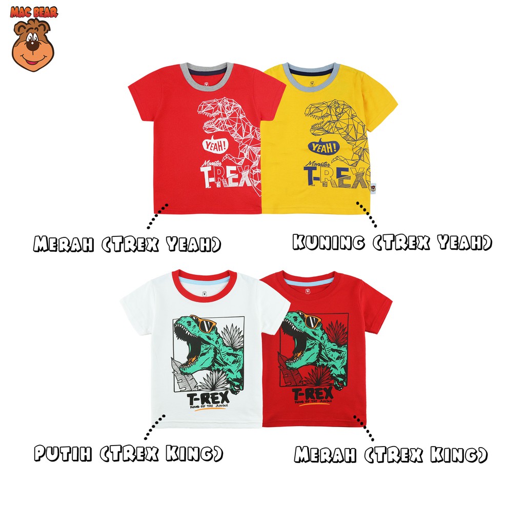 MacBear Kaos  Anak  Laki  Laki  T REX Yeah 6 Bulan 12  Tahun  