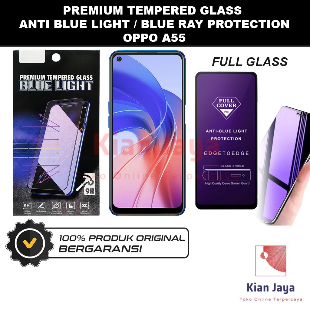 Tempered Glass Oppoo A55 Anti Blue Light Hp Temper Anti Gores