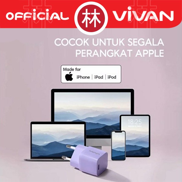 Vivan Power Nano 20 USB-C Adapter PD 20W Charger Type C Fast Charging