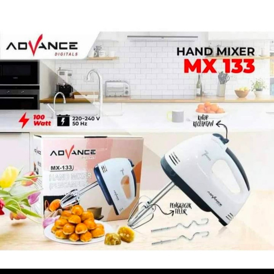 Promo COD!!! Advance Hand Mixer Untuk Membuat Kue Dan Lainya 7 Kecepatan MX-133 Berkualitas