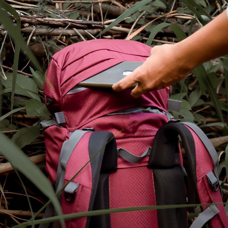 Tas Ransel Carrier Gunung Outdoor Hiking 50 Liter Pria Irco Gatotkaca Merah Marun