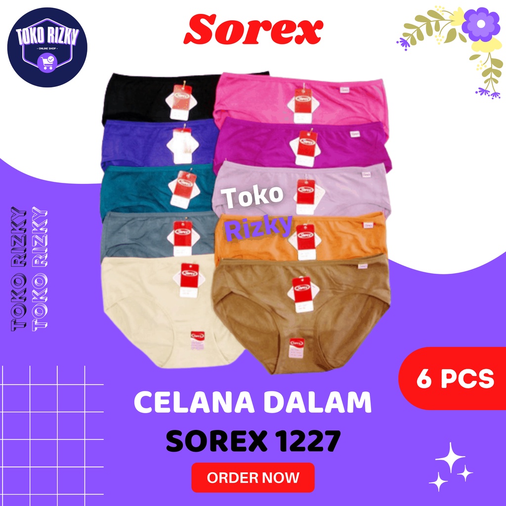 CD Sorex 1227 Mini Lusinan Celana Dalam Wanita Dewasa Sorek Isi 6 / Underwear Daleman Cewek Super So