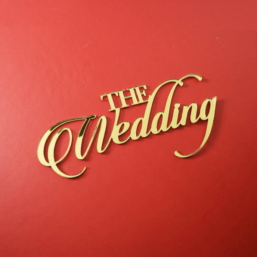 The Wedding | Chipboard Letter | Tulisan Akrilik | Dekorasi Mahar