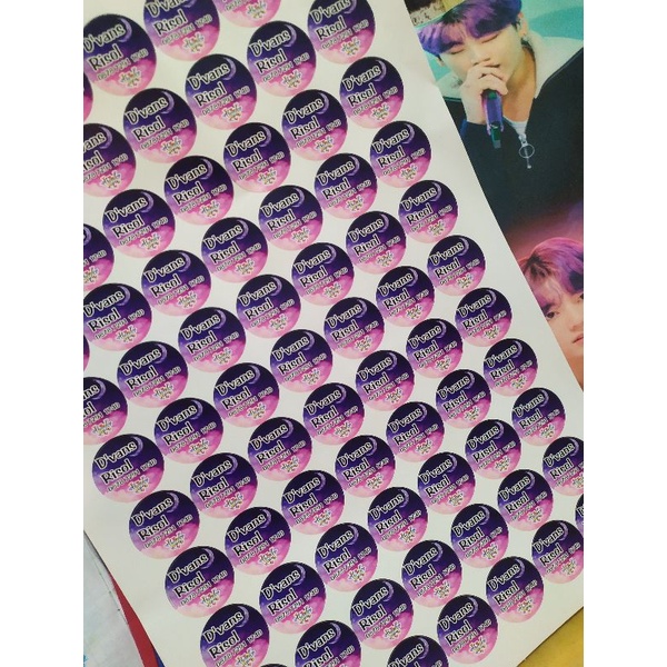 

stiker label free desain 4cm 70PCS murah