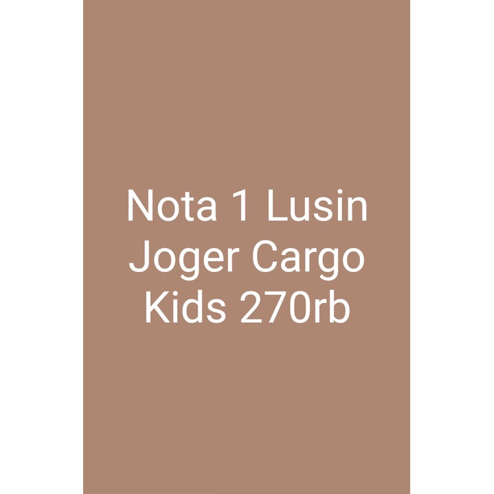 Celana Panjang Joger Cargo Anak Khusus Harga lusinan size kids