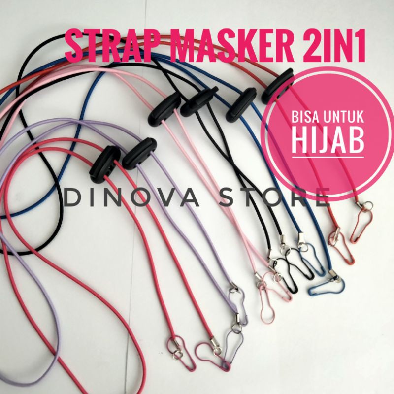 STRAP MASKER STOPER mix polos dan korea/kaliung masker hijab
