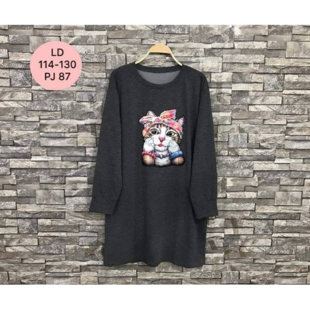 Tunik Import Jumbo Motif Kucing