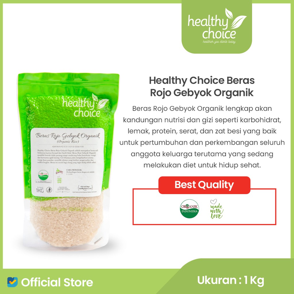 

Healthy Choice Beras Rojo Gebyok Organik 1 kg