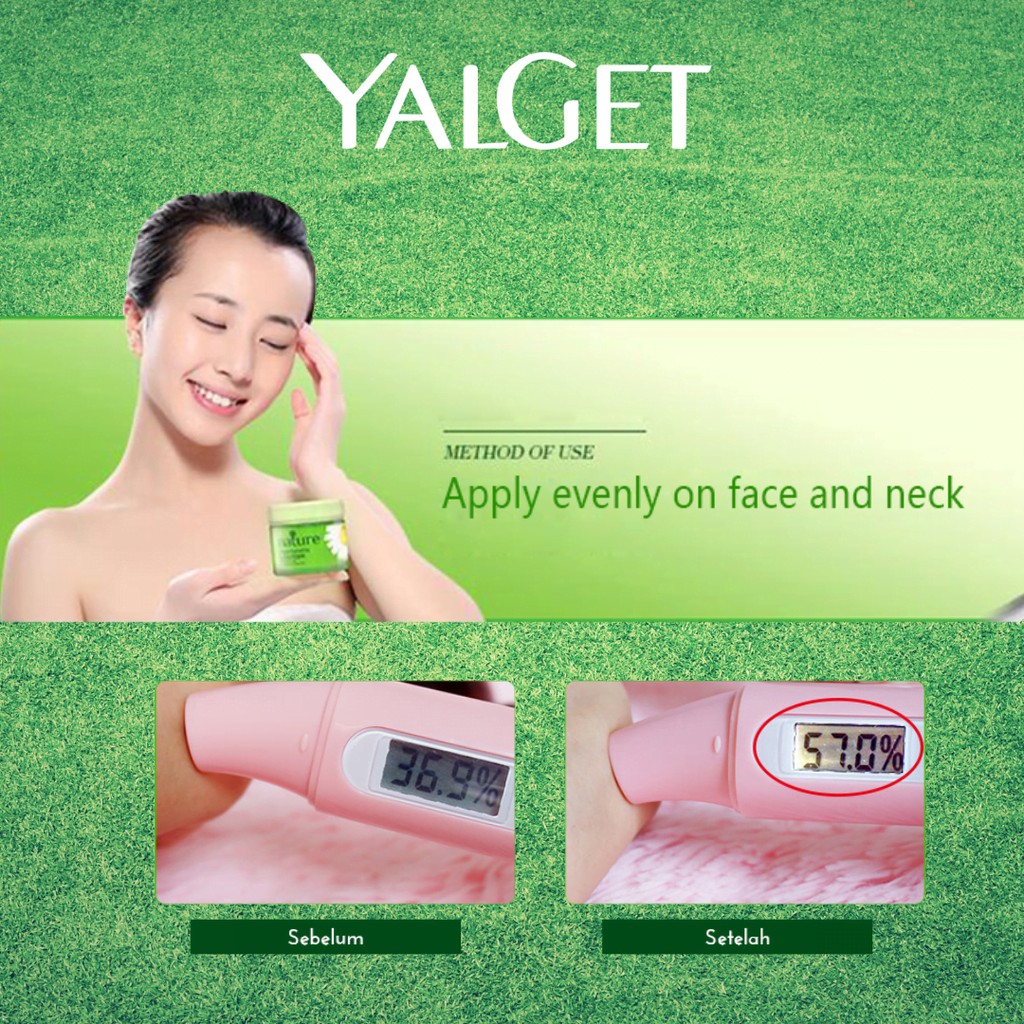 YALGET Nature Moisturizing Soothing Face Cream Chamomile Vitamin E Skin Care