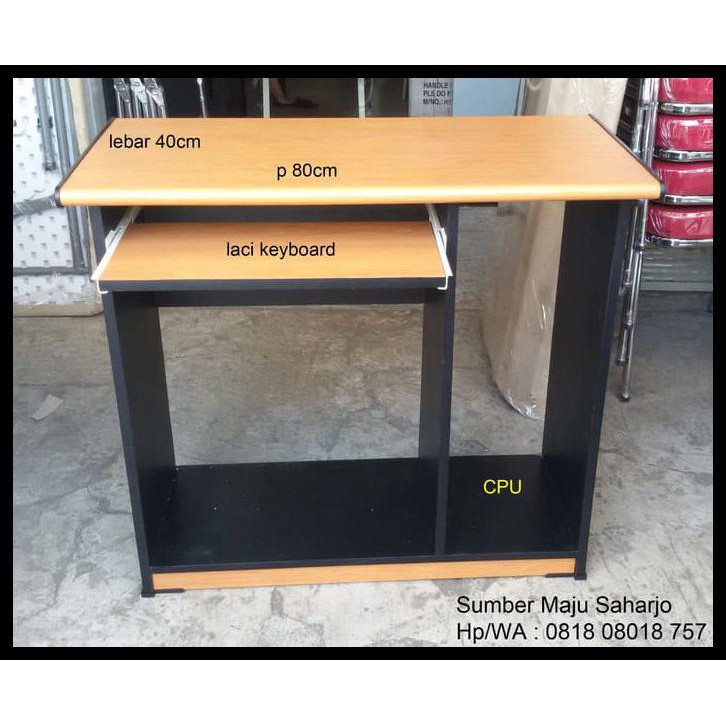 MEJA KOMPUTER LAB SEKOLAH KERJA KANTOR KECIL SMS-80CM MURAH GROSIR