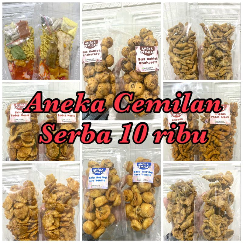 (Baca Diskripsi) Aneka cemilan serba 10 ribu | serbaserbi 10rb| jajanan snack murah