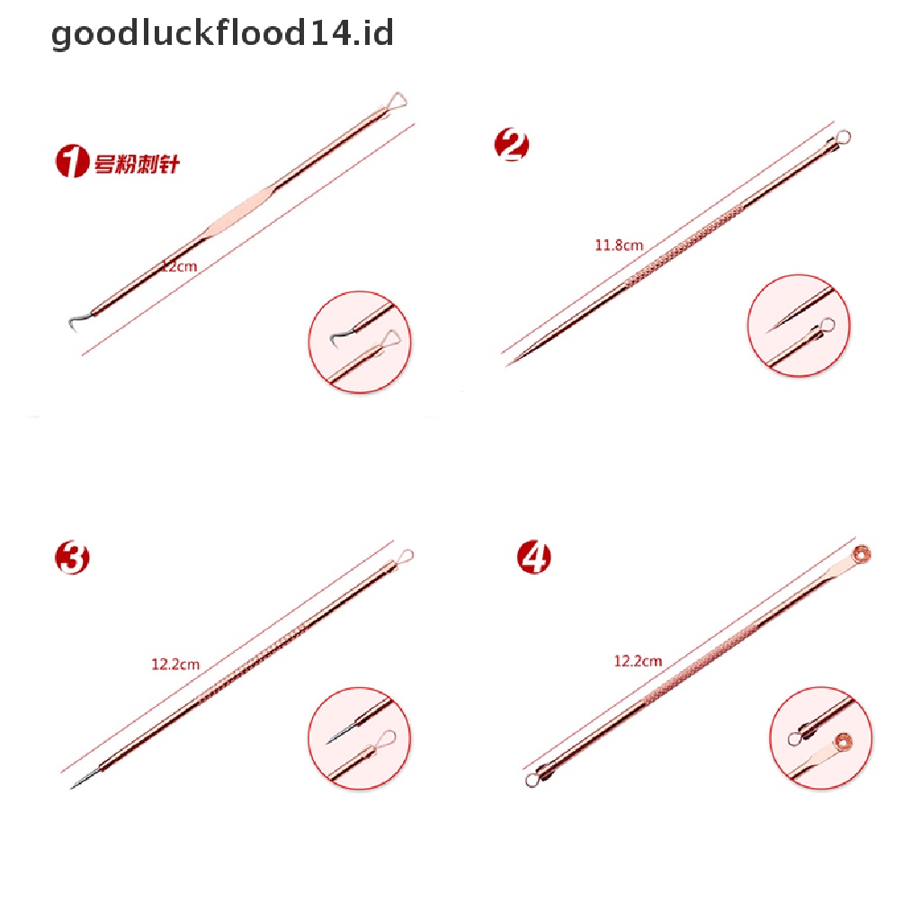 4 Pcs Kit Alat Ekstraktor Jerawat Dan Komedo