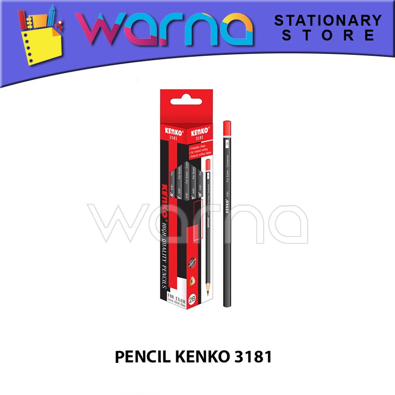 

PENCIL PENSIL 2B 3181 KENKO Triangular segitiga