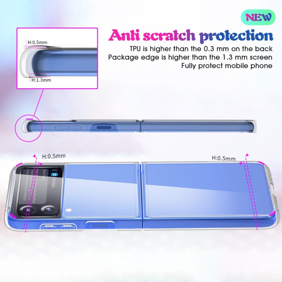 CASE SAMSUNG GALAXY Z FLIP 4 5G FLIP 3 CRYSTAL CLEAR TRANSPARENT