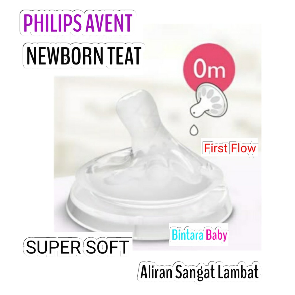ORIGINAL Nipple Avent Natural / Dot Botol Susu Philips Avent Natural Teat Newborn 0m 0m+ 1m+ 3m+ 6m+ new design Silikon Avent Original