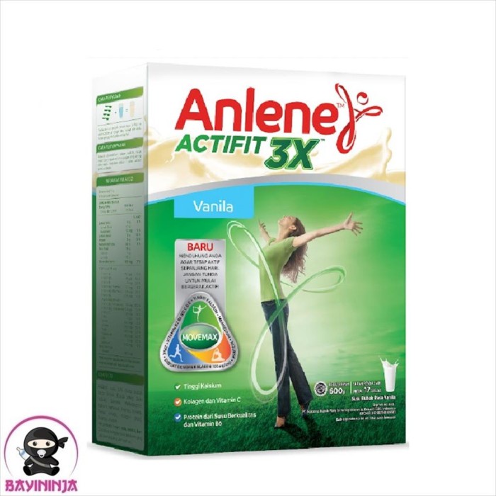 

Ee5F10 Anlene Actifit Vanila Susu Kalsium Box 600 G 6Gddv
