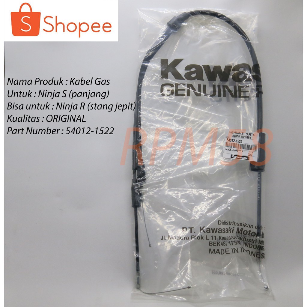Kabel gas ninja R ninja S Ninja kiss ninja superkips kawasaki original 54012-1522
