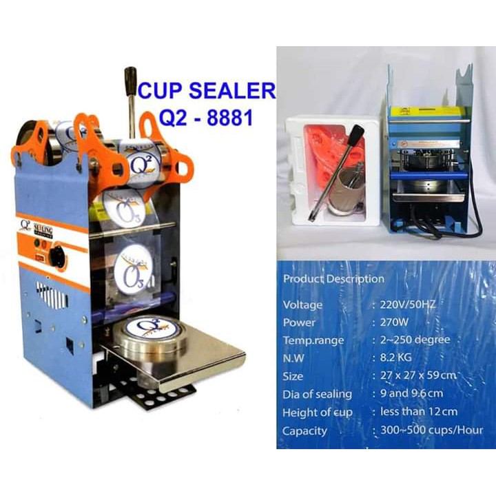 SEALING MACHIME CUP SEALER Q2 8881 / MESIN PRESS GELAS PLASTIK MESIN CUP SEALER MANUAL SEALING MACHINE Q2 8881 / Q2-8881