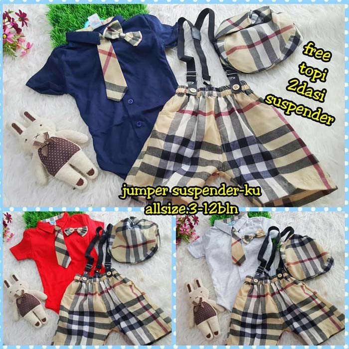 Baju Bayi Laki Laki 3 5 6 9 12 Bulan Setelan Jumper Pesta Dasi Topi Kondangan Bepergian Bayi Nathan