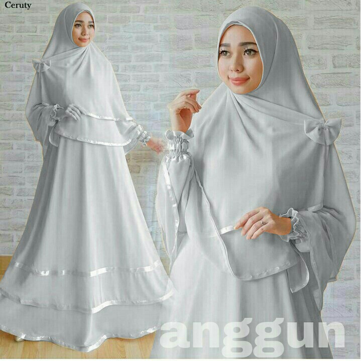 [ANGGUN SYARi NI] Ghamis Wanita Jersey Varian Warna