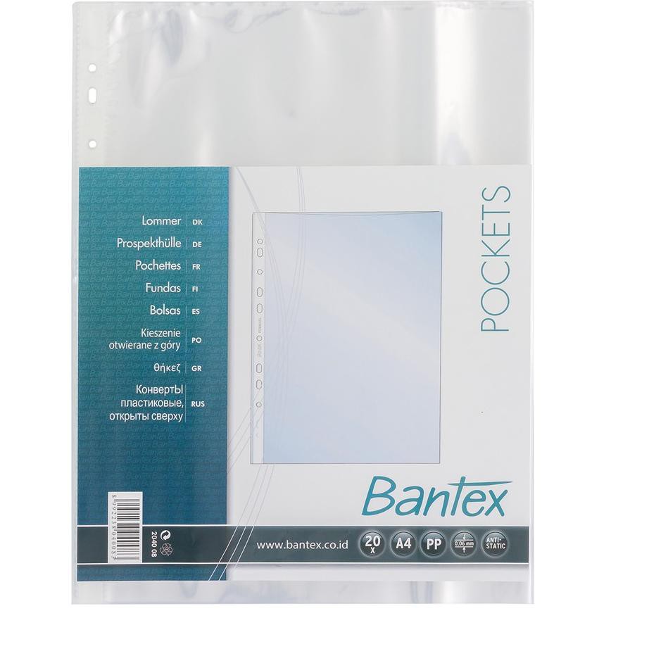 

JKE Bantex Pocket Clear 20 Sheets 0.06mm thickness A 08 Ready