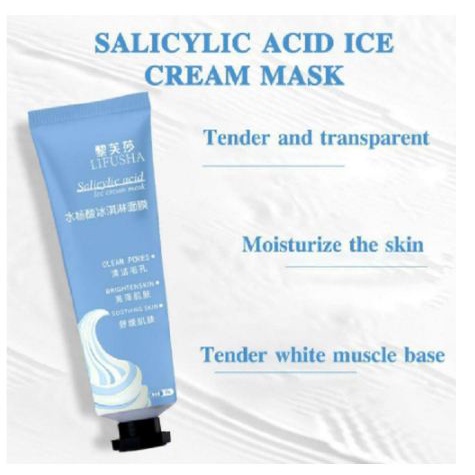 Masker Wajah Ice Cream Mask Masker Es Krim Salicylic Acid Original