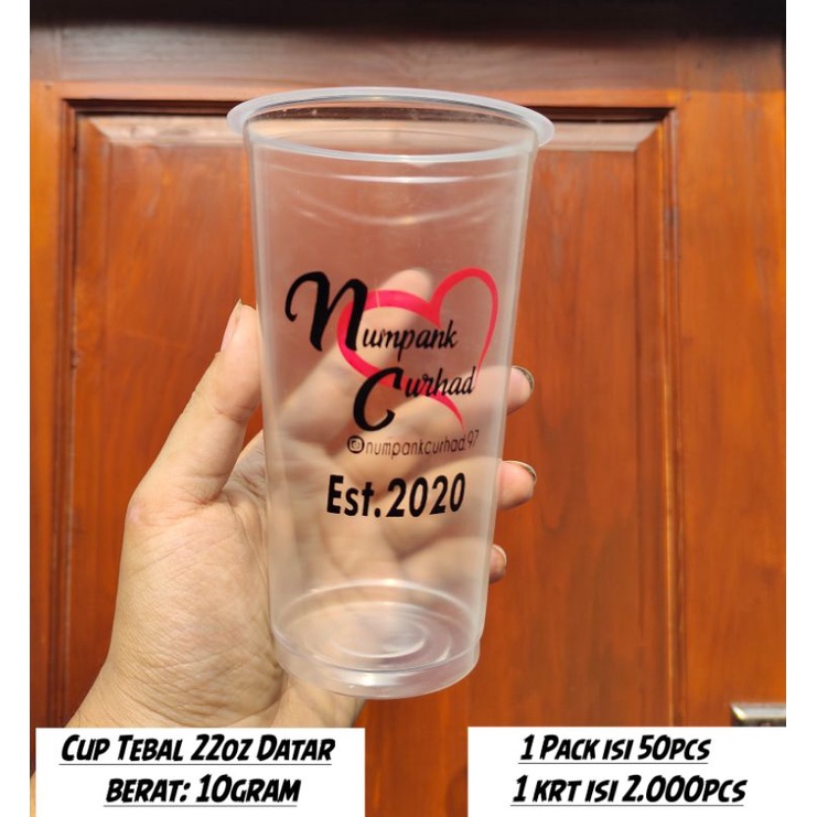 Termurah Cup Gelas Polos Tebal ukuran 22oz,16oz,16ozoval,14oz,12oz