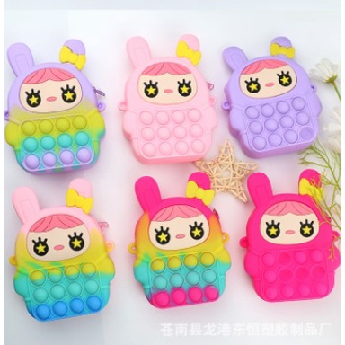 POP IT UNICORN WALLET CROSS BAG / TAS ANAK POP IT UNICORN MINI SLING BAG SIZE S