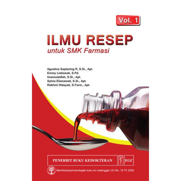 Ilmu Resep untuk SMK Farmasi Volume 1