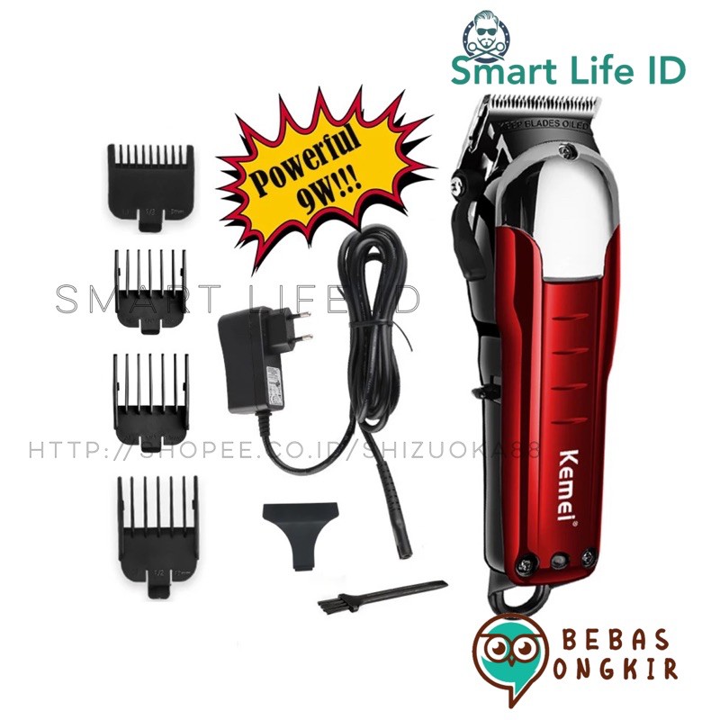 Kemei KM 2608 Alat Cukur Rambut Hair Clipper Cordless Professional Washable  Mesin Cukuran KM-2608