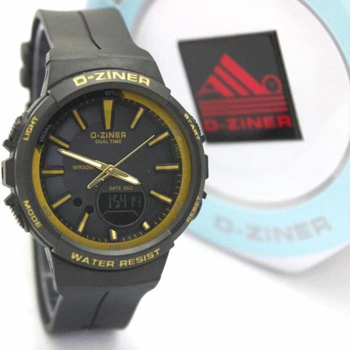 PA JAM TANGAN SPORT DUAL-TIME D-ZINER DZINER DZ-8242 ORIGINAL WATER RESSIST MURAH