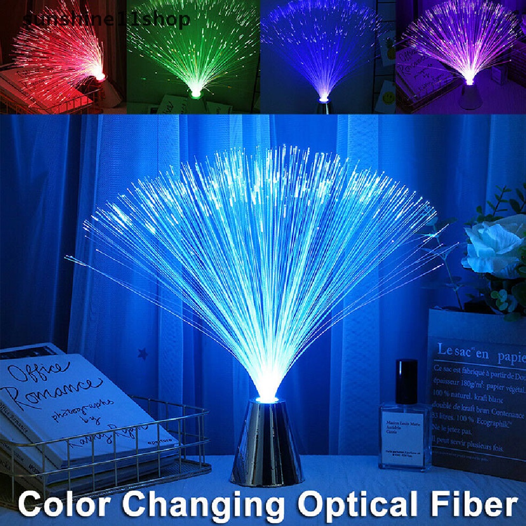 Sho Lampu Malam LED Fiber Optik Multi Warna Untuk Dekorasi Natal / Pernikahan / Rumah