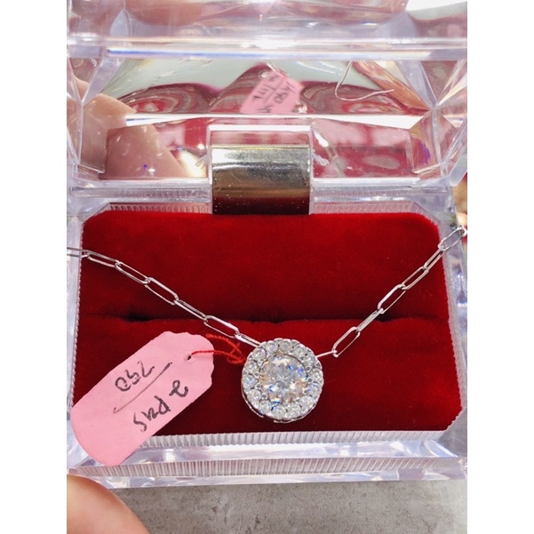 Liontin bulat tlusup emas asli 750/17k