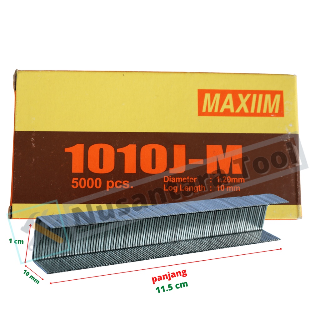 

MAXIIM Isi Mesin Staples Paku Tembak Mata Nailer Gun 1010 J