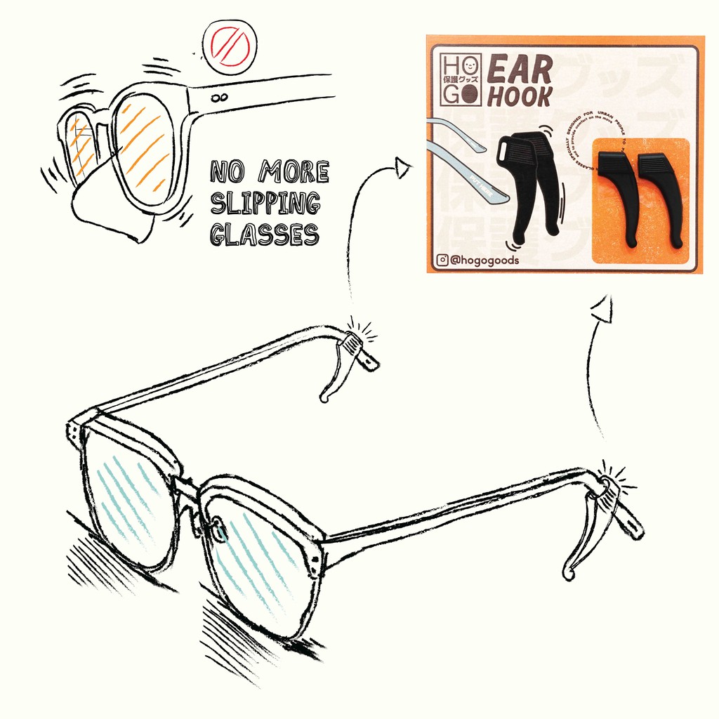 Hogo Silicone Ear Hook ( Pengait Gagang Kacamata Anti Slip )