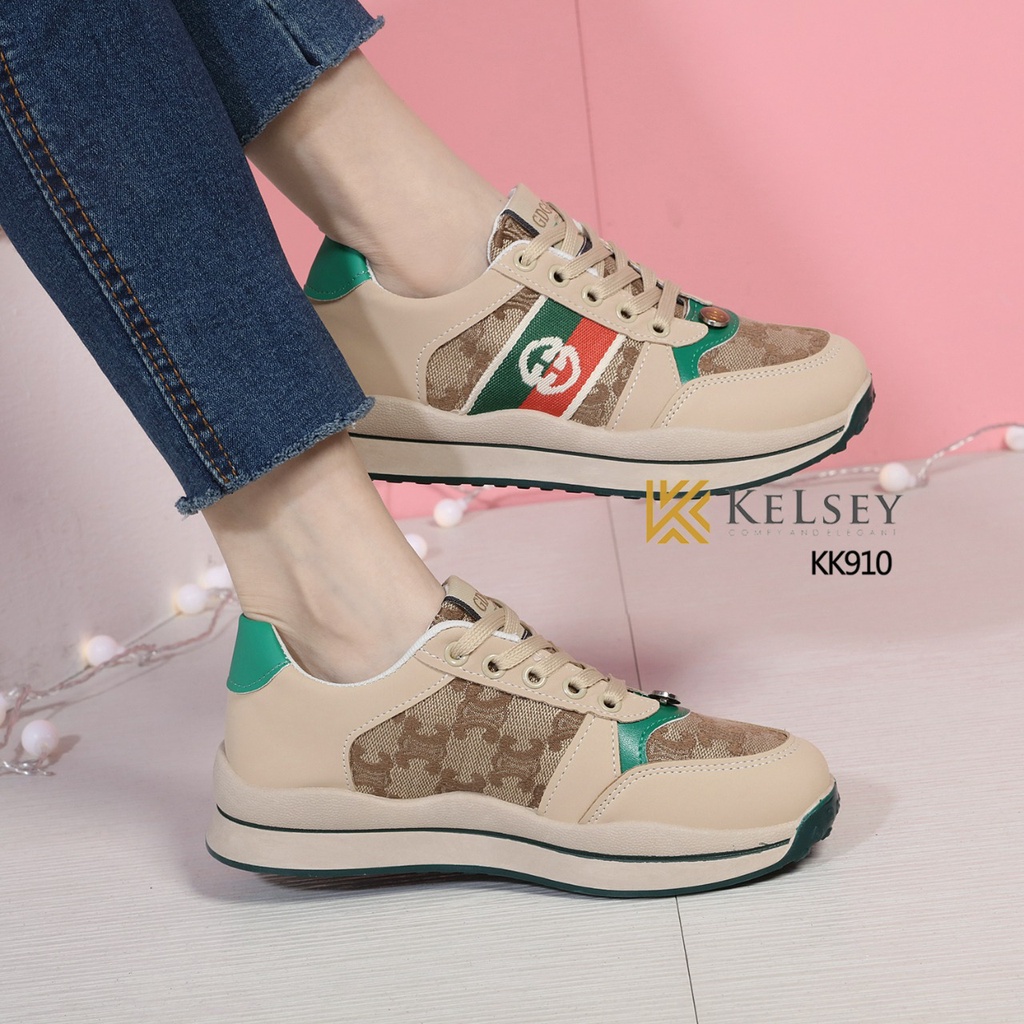 Kelsey Sepatu Sneakers  Wanita  Import KK910